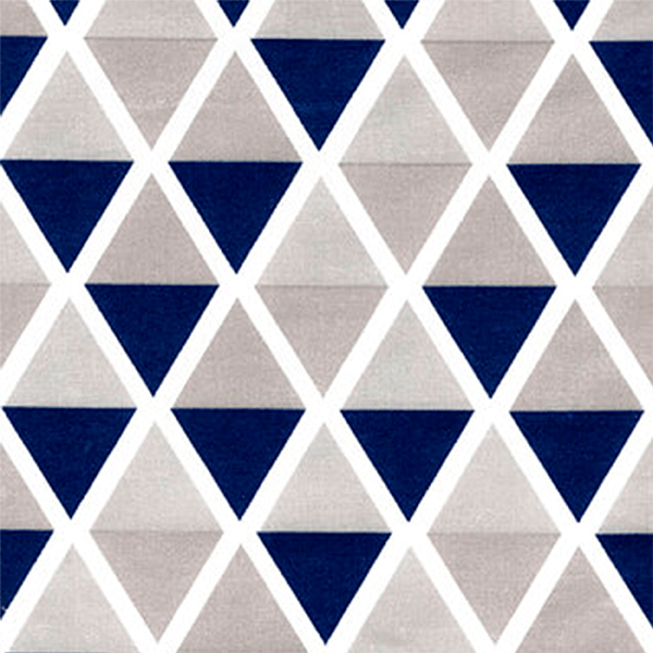 Tecido Tricoline Estampado Geométrico Mosque Azul 181616v01