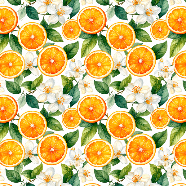 Tecido Tricoline Estampado Laranjal 9050V415