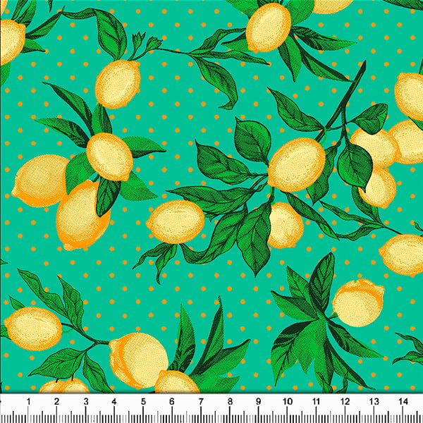 Tecido Tricoline Estampado Limão Siciliano 5343-3