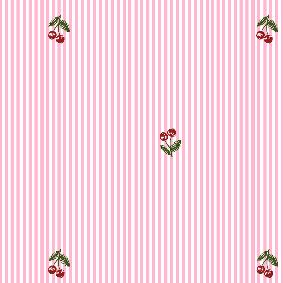 Tecido Tricoline Estampado Listrado Cereja Rosa B1108v03