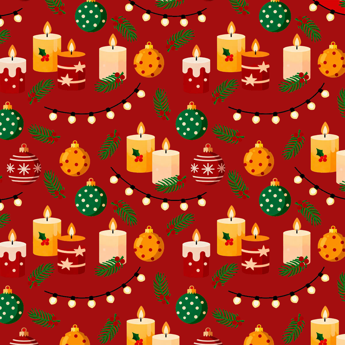 Tecido Tricoline Estampado Luzes de Natal 6234v001