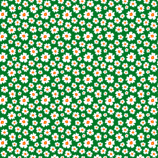Tecido Tricoline Estampado Margaridas Fundo Verde 3086v025