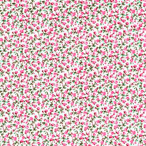 Tecido Tricoline Estampado Mini Floral Rosa Escuro 6472v01