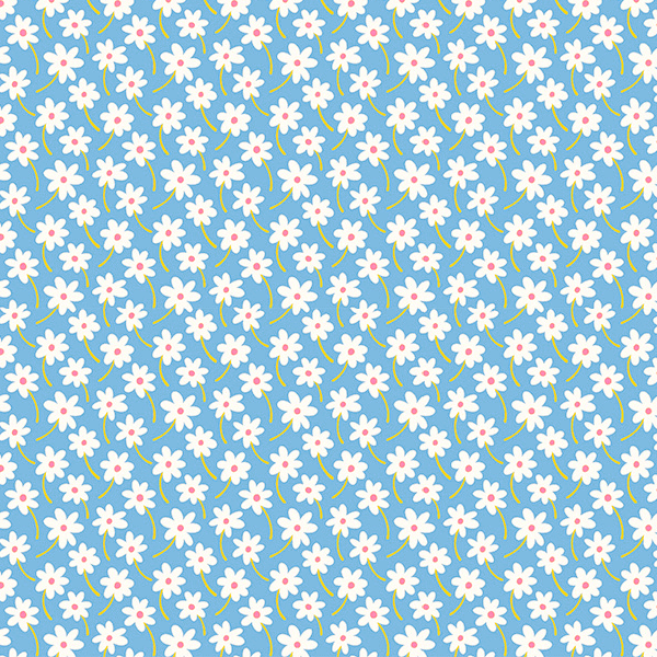 Tecido Tricoline Estampado Mini Margaridas 3118v001