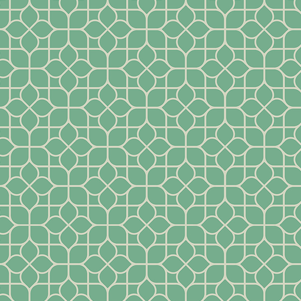 Tecido Tricoline Estampado Mosaico Floral Verde 1423V129