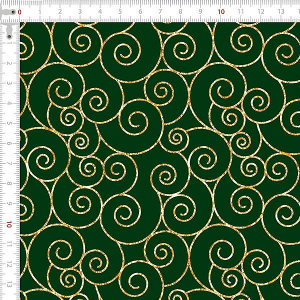 Tecido Tricoline Estampado Natal Geométrico Verde 1166v059