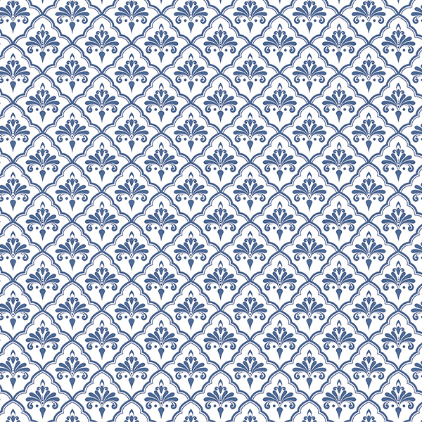 Tecido Tricoline Estampado Português Branco e Azul 1424v151