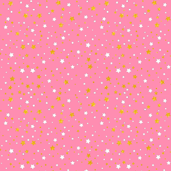 Tecido Tricoline Estampado Rosa Estrelado 2134v001