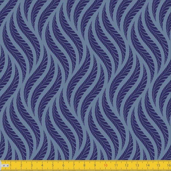 Tecido Tricoline Estampado Tramas Azul Must Have 1258v02