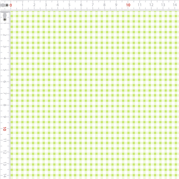 Tecido Tricoline Estampado Mini Xadrez Verde e Branco 1370v014