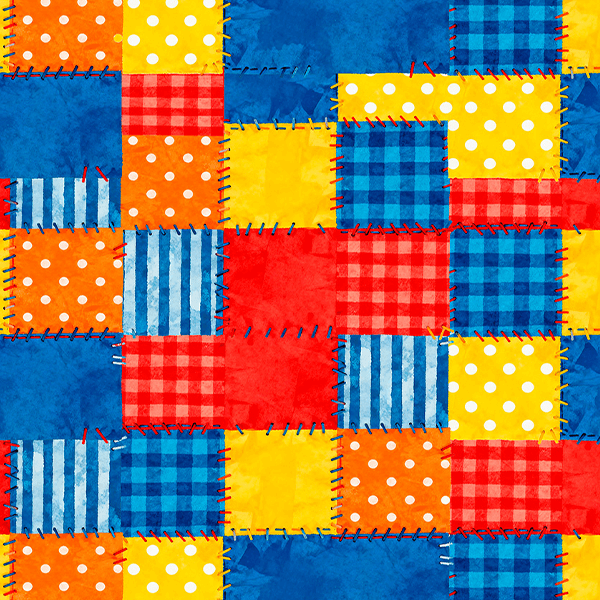 Tecido Tricoline Estampado Xadrez Patchwork Junino 9050v456