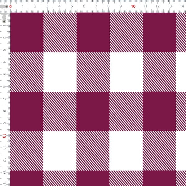 Tecido Tricoline Estampado Xadrez Rosa 1385v01