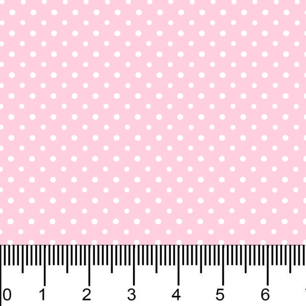 Tricoline Estampado Bolinha Mini Micro Branca Fundo Rosa 1002v205